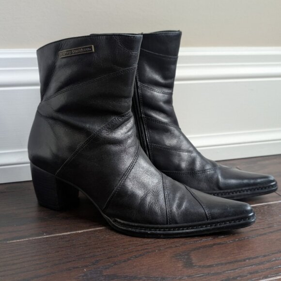 Harley Davidson Black Ankle Boots - Picture 1 of 9